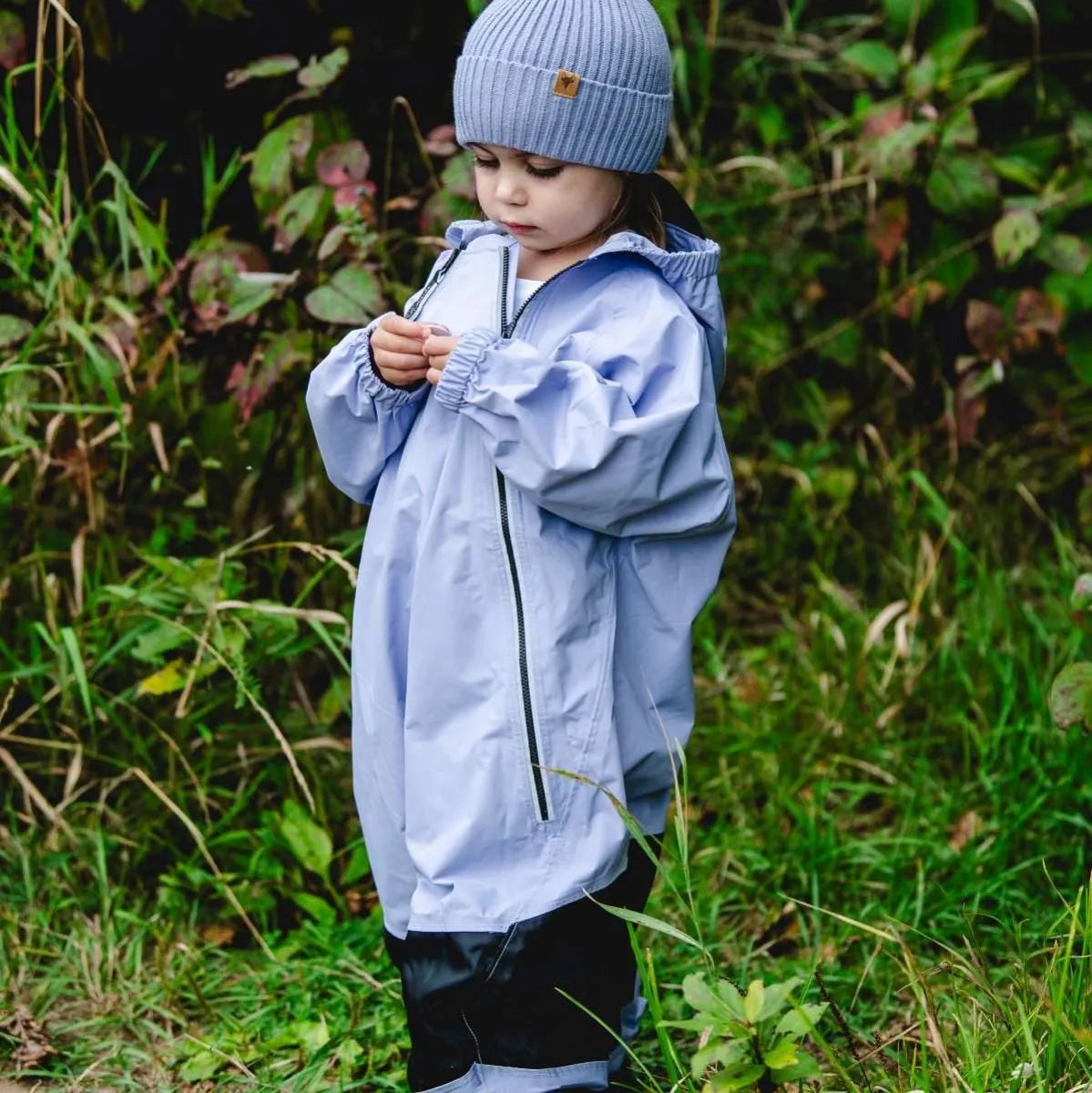 The Lavendar 2 Zipper Mid Season Rain Suit