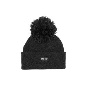 Pom Beanie (Heather Charcoal)