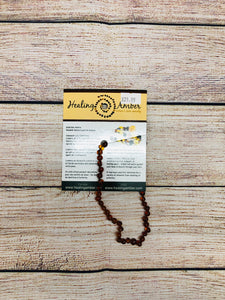 Healing Amber Necklace Caramel 11 inches