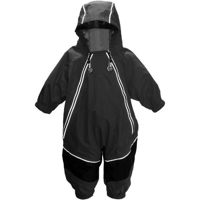 The Black 2 Zipper Mid Season Rain Suit (TOD)