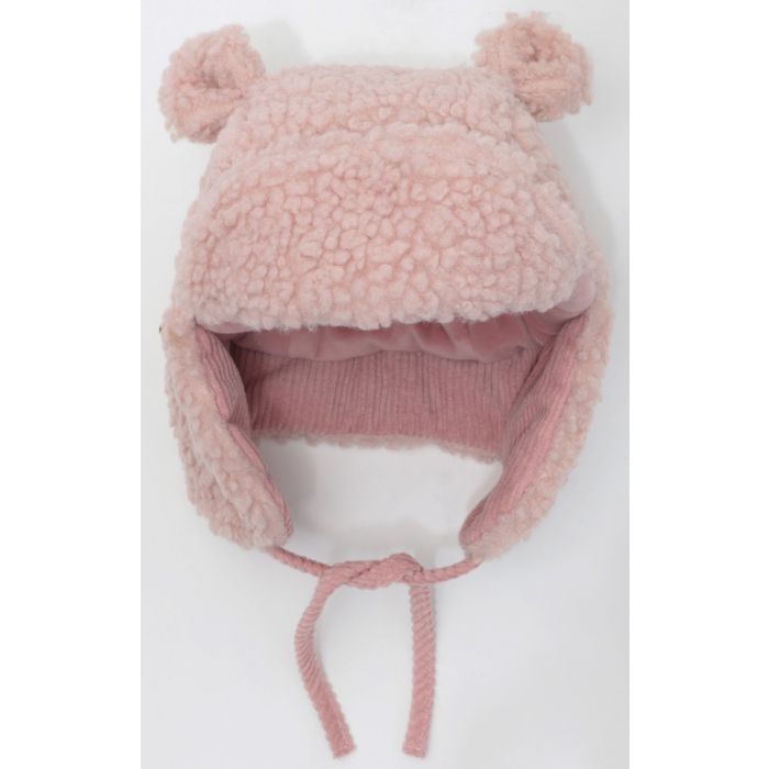 Baby Bear Trapper Hat (Pink)