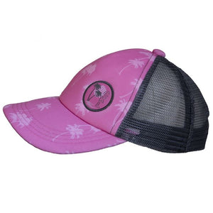 Trucker Palm Tree Ball Hat (Pink)
