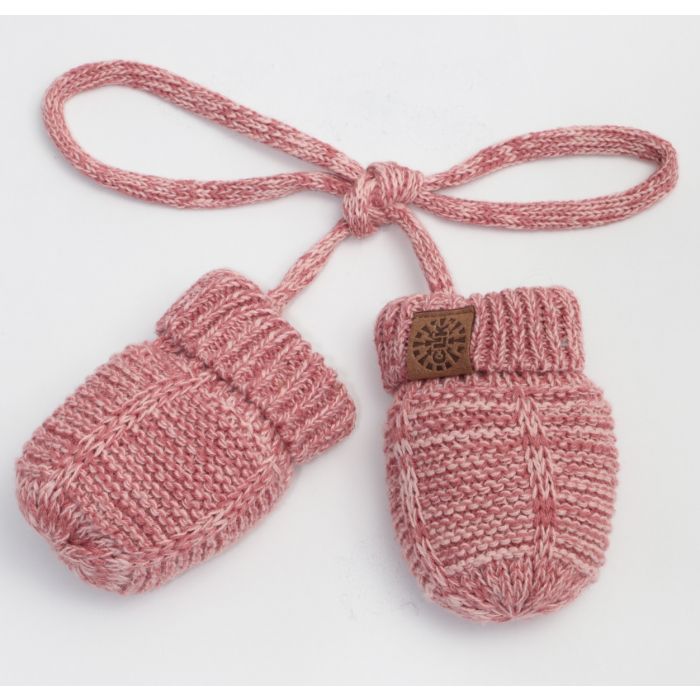 Cotton Knit Baby Mitten (Brick)